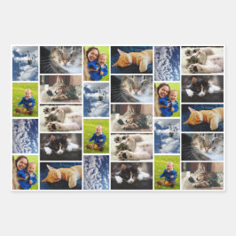 Erstellen Sie Ihre eigene 9 Fotomaterial weiße Gre Geschenkpapier Set