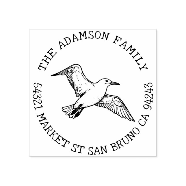 Erstellen Sie Ihre eigene Albatross Name-Rücksende Gummistempel (Prägung)