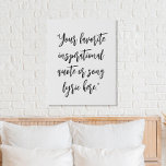 Erstellen Sie Ihre eigene Angebotskalligrafie Künstlicher Leinwanddruck<br><div class="desc">Erstellen Sie Ihre eigenen Imitate für das Angebot Leinwand. Mit eleganter minimalistischer Kalligraphie-Typografie.</div>