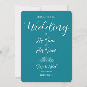 Erstellen Sie Ihre eigene Aquamarine Hochzeit Einladung