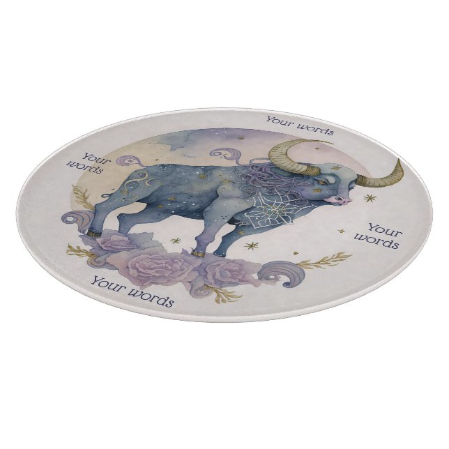 Erstellen Sie Ihre eigene Aquarelltafel Taurus Alt Schneidebrett (Ecke)