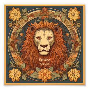 Erstellen Sie Ihre eigene Art Nouveau Leo Zodiac Fotodruck
