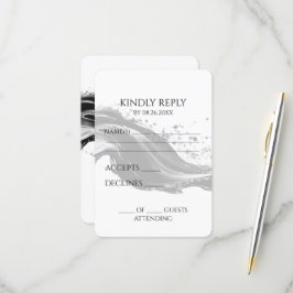 Erstellen Sie Ihre eigene B&W-Tinte RSVP Karte