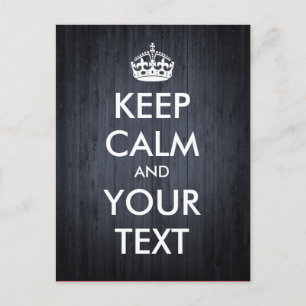 Erstellen Sie Ihre eigene "Behalt Calm & Carry On" Postkarte
