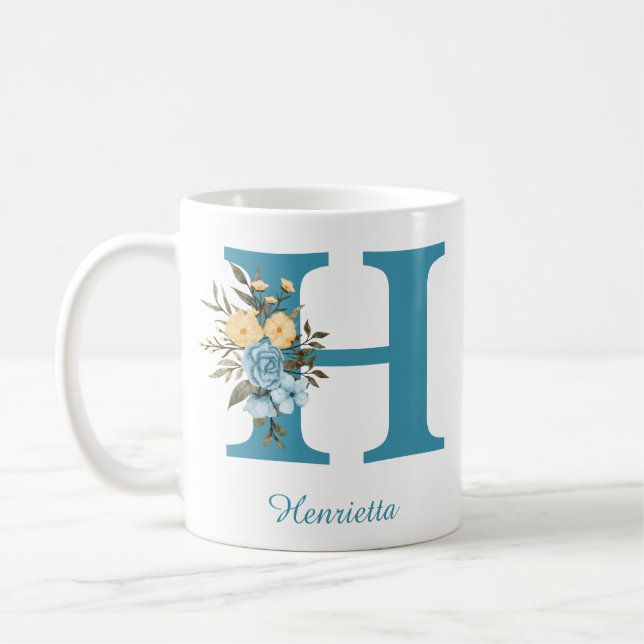 Erstellen Sie Ihre eigene benutzerdefinierte Blue  Kaffeetasse (Links)