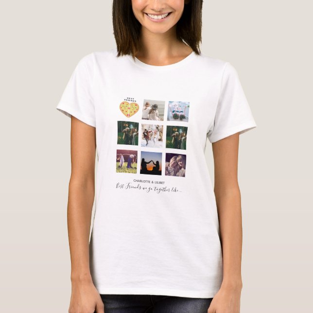 Erstellen Sie Ihre eigene BESTE FREUNDIN Foto Coll T-Shirt (Vorderseite)