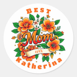 Erstellen Sie Ihre eigene beste Mama je Runder Aufkleber