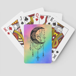 Erstellen Sie Ihre eigene bezaubernde Boho Moon-Si Spielkarten