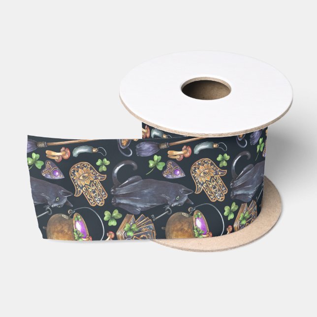 Erstellen Sie Ihre eigene Black Cat Tarot Magie Satinband (Spule)