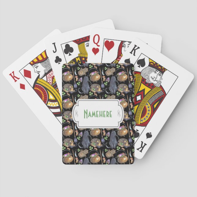 Erstellen Sie Ihre eigene Black Cat Tarot Magie Spielkarten (Rückseite)