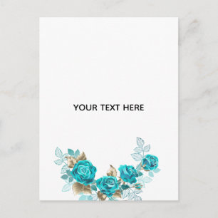 Erstellen Sie Ihre eigene blaue Rose elegant Postkarte