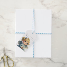 Erstellen Sie Ihre eigene Blonde Blue Angel Weihna Geschenkanhänger