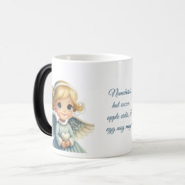 Erstellen Sie Ihre eigene Blonde Blue Angel Weihna Verwandlungstasse