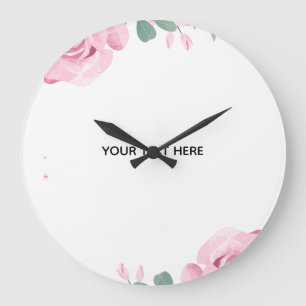 Erstellen Sie Ihre eigene Blumenborder Große Wanduhr