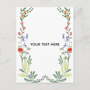 Erstellen Sie Ihre eigene Blumenborder Postkarte