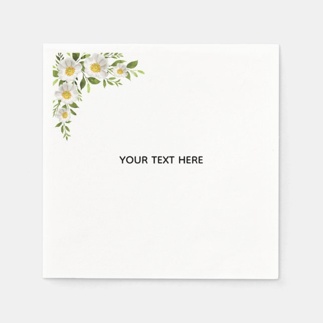 Erstellen Sie Ihre eigene Blumenborder Serviette (Vorderseite)