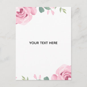 Erstellen Sie Ihre eigene Blumengrenze Postkarte