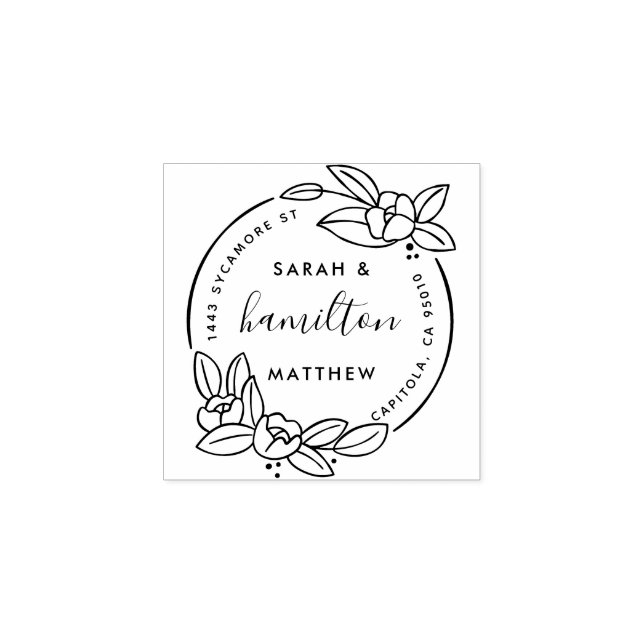 Erstellen Sie Ihre eigene blumenreiche Hochzeitsst Gummistempel (Prägung)