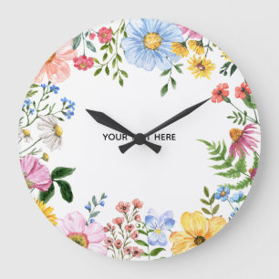 Erstellen Sie Ihre eigene Blumenwanduhr Große Wanduhr