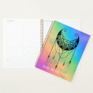 Erstellen Sie Ihre eigene Boho-Blumenmoon-Silhouet Planer