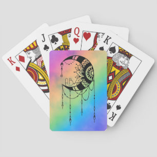 Erstellen Sie Ihre eigene Boho Moon-Silhouette Spielkarten