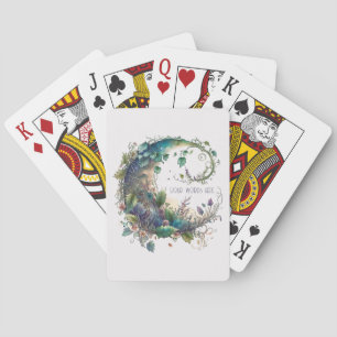 Erstellen Sie Ihre eigene Boho Wildblume Ivy Moon Spielkarten