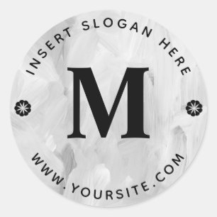 Erstellen Sie Ihre eigene Business Monogram Round Runder Aufkleber
