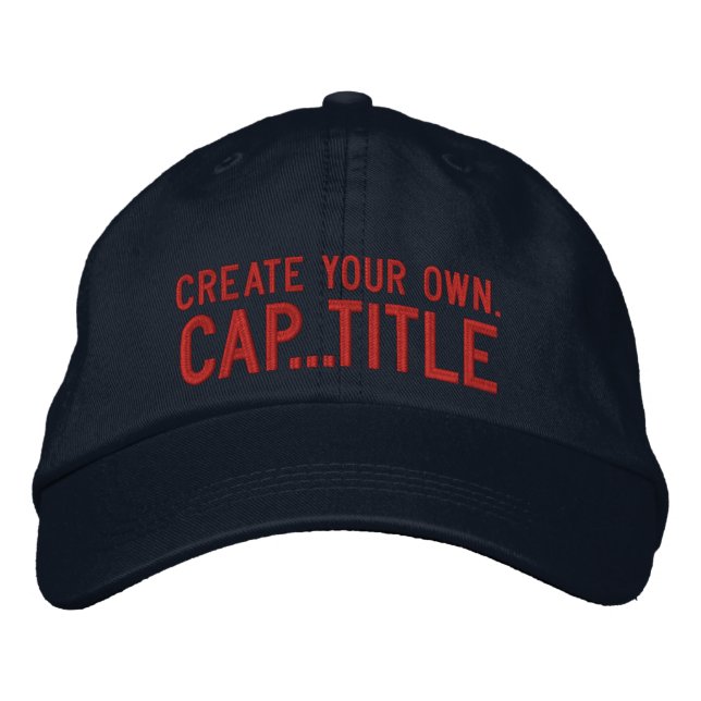 Erstellen Sie Ihre eigene Cap in 2 einfachen Schri Bestickte Kappe (Vorderseite)