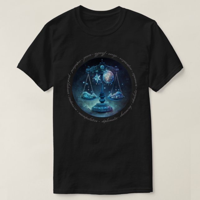 Erstellen Sie Ihre eigene Celestial Libra Zodiac T-Shirt (Design vorne)