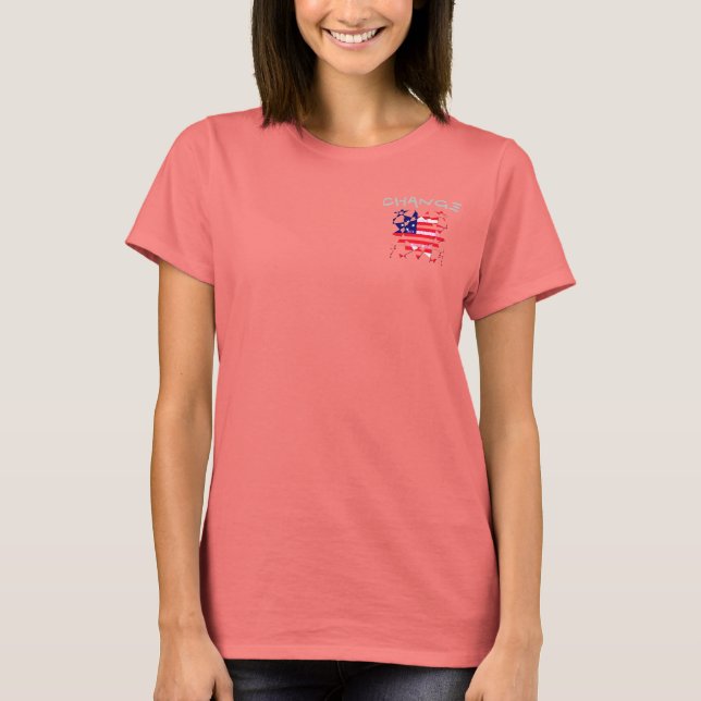 Erstellen Sie Ihre eigene Change USA Peace Hope-Li T-Shirt (Vorderseite)