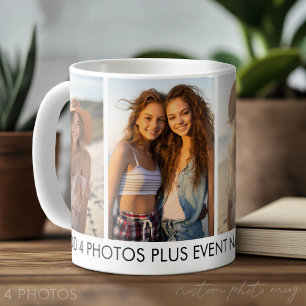 Erstellen Sie Ihre eigene Collage mit 4 Fotos - mo Kaffeetasse