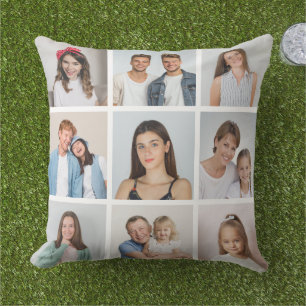 Erstellen Sie Ihre eigene Collage mit 9 Fotos Kissen