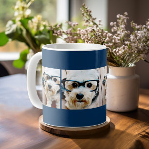 Erstellen Sie Ihre eigene Collage Navy 4 Bilder Kaffeetasse