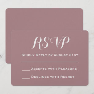 Erstellen Sie Ihre eigene Dusty Rose Wedding RSVP Einladung