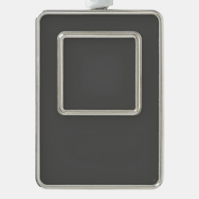 Erstellen Sie Ihre eigene einfache dunkelgraue Rahmen-Ornament Silber (Vorderseite)