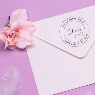 Erstellen Sie Ihre eigene einfache moderne, runde  Permastempel