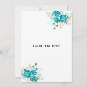 Erstellen Sie Ihre eigene elegante blaue Rose Dankeskarte