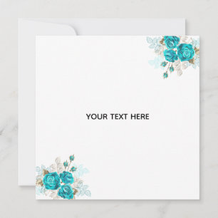 Erstellen Sie Ihre eigene elegante blaue Rose Einladung