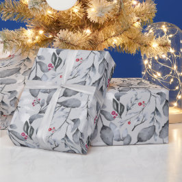 Erstellen Sie Ihre eigene elegante graue Tone Rot  Geschenkpapier