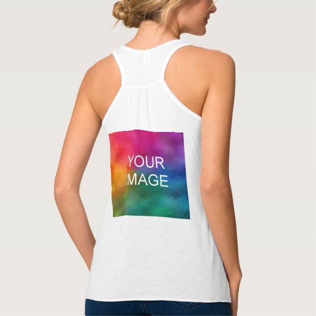 Erstellen Sie Ihre eigene elegante, moderne, weiße Tank Top (Rückseite)