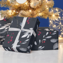 Erstellen Sie Ihre eigene elegante Schwarz & Rot H Geschenkpapier