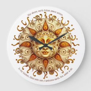Erstellen Sie Ihre eigene elegante Steampunk Sun Große Wanduhr