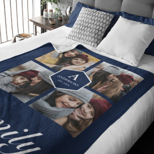 Erstellen Sie Ihre eigene Familienfoto-Collage mit Fleecedecke