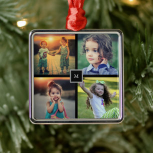 Erstellen Sie Ihre eigene Familienfoto-Collage mit Ornament Aus Metall
