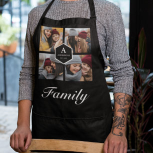 Erstellen Sie Ihre eigene Familienfotocollage Schw Schürze