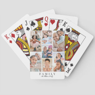 Erstellen Sie Ihre eigene Familienfotocollage Spielkarten