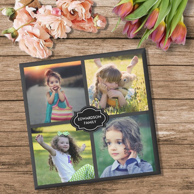 Erstellen Sie Ihre eigene Familienkollektion mit M Magnet (Create your own family photo collage monogrammed magnet. For your most beautiful photos.)