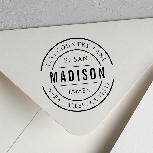 Erstellen Sie Ihre eigene Familienname-Rücksendead Permastempel (Von Creator hochgeladen)