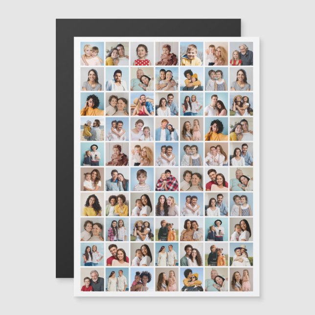 Erstellen Sie Ihre eigene Farbe für 70 FotoCollage Magneteinladung (Vorne/Hinten)