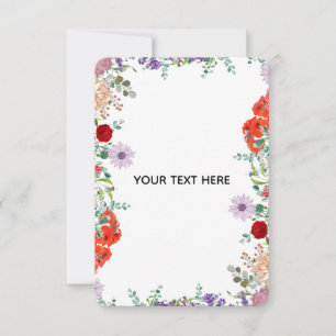 Erstellen Sie Ihre eigene farbenfrohe Blumenborder Dankeskarte